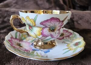 Vintage Rosina Teacup and Saucer, Bone China